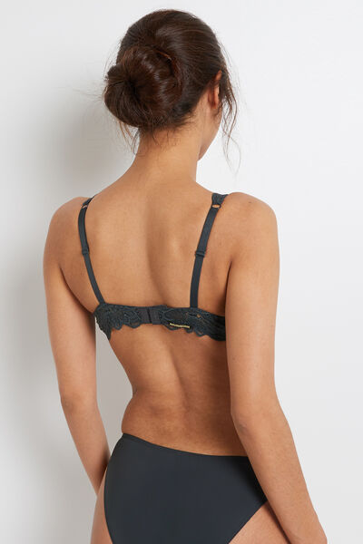 DENTELLE SOUTIEN-GORGE AMPLI FOULARD ANTHRACITE