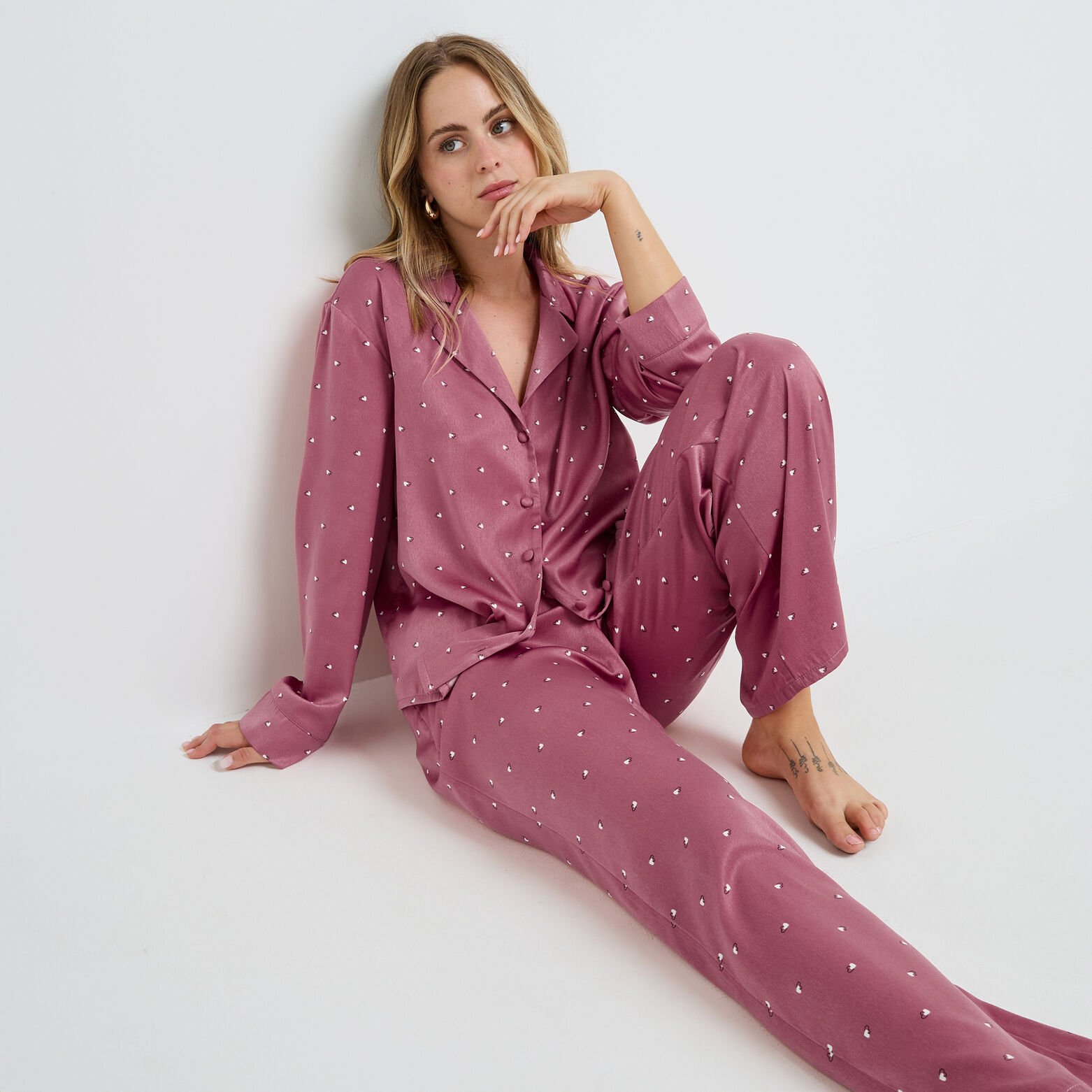 GRAMMY CHEMISE MANCHES LONGUES MULTICO ROSE