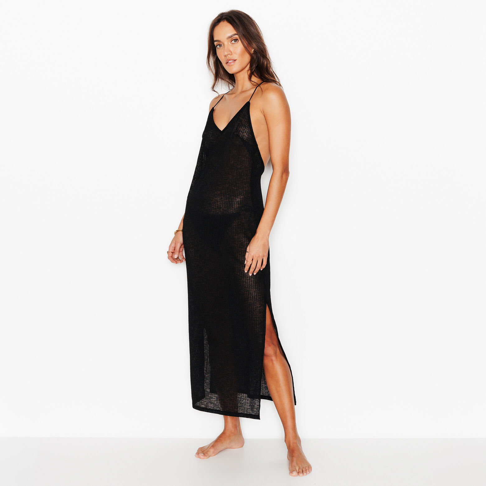 PHOEBE ROBE DE PLAGE NOIR