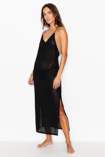 PHOEBE ROBE DE PLAGE NOIR