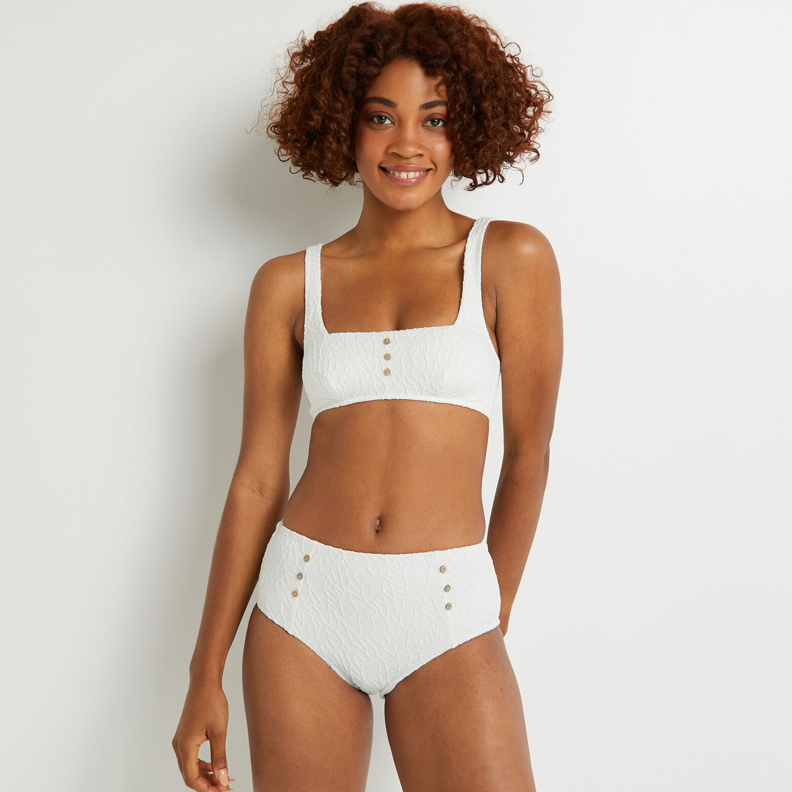 JILL MAILLOT DE BAIN CULOTTE HAUTE IVOIRE