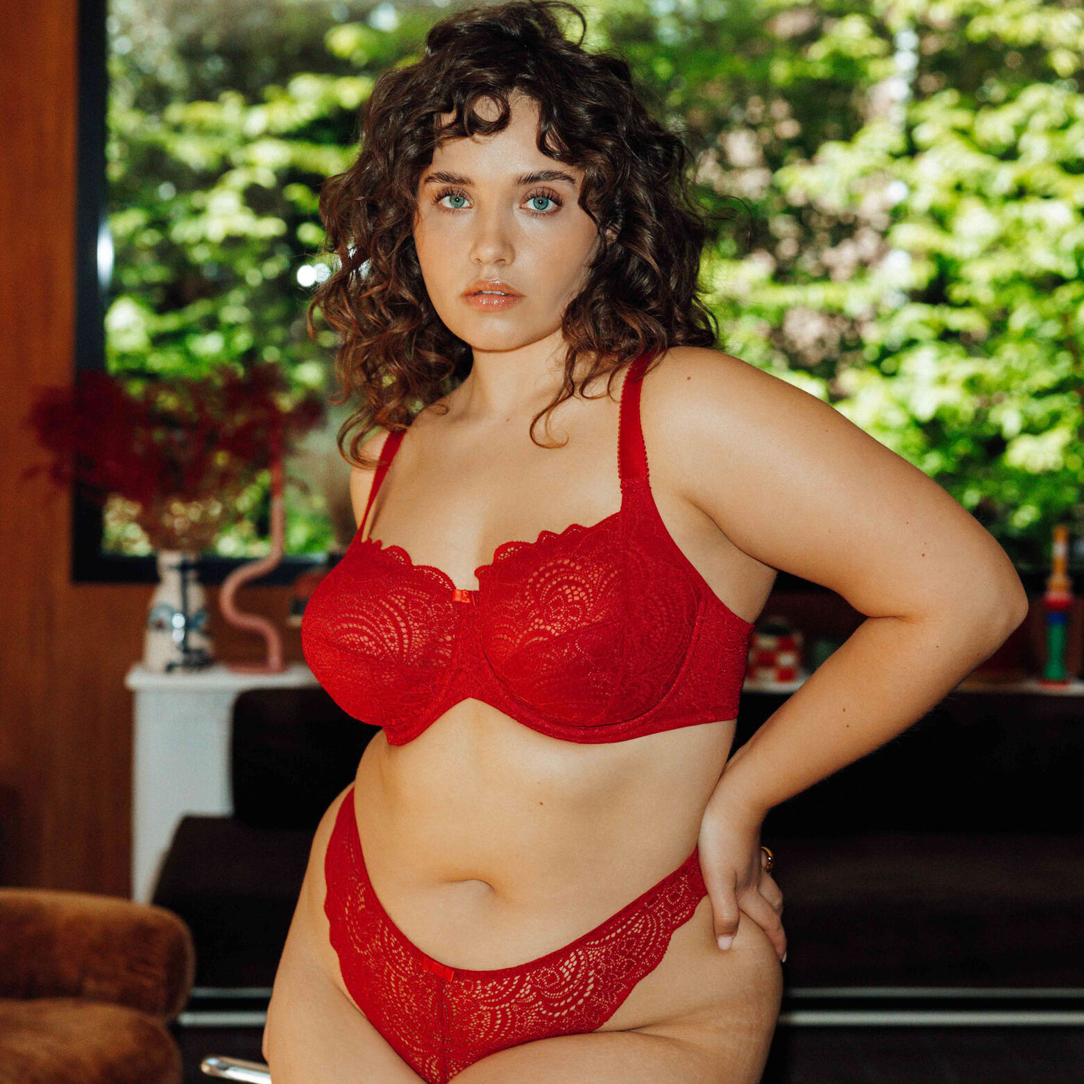 DENTELLE TANGA DENTELLE ROUGE
