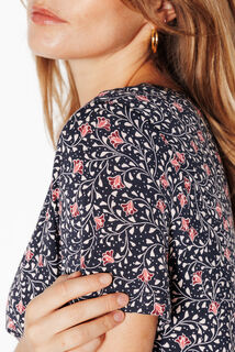 CAMILLE chemise de nuit GRIS/ROSE