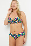 LILOU MAILLOT DE BAIN CULOTTE MAXI  MULTICO ROSE
