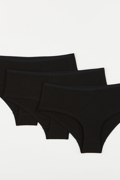 LOT SHORTY X3 COTON BIO NOIR