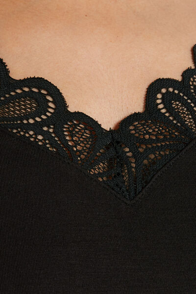 SYARA TEE SHIRT MANCHES LONGUES NOIR
