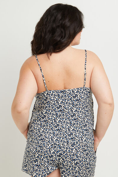FOLK TOP MULTICO BLANC