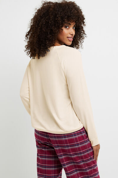 CLAFOUTIS T-SHIRT MANCHES LONGUES MAILLE ECRU