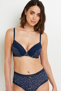 DOUCE SOUTIEN-GORGE AMPLIFORME MICROFIBRE MULTICO BLEU