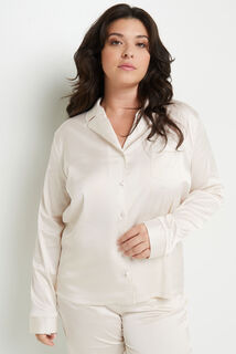 CHIMENE VESTE SATIN  BLANC