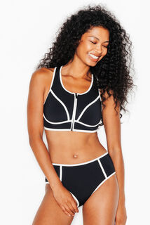 JIM BRASSIERE DE BAIN SPORT MULTICO NOIR