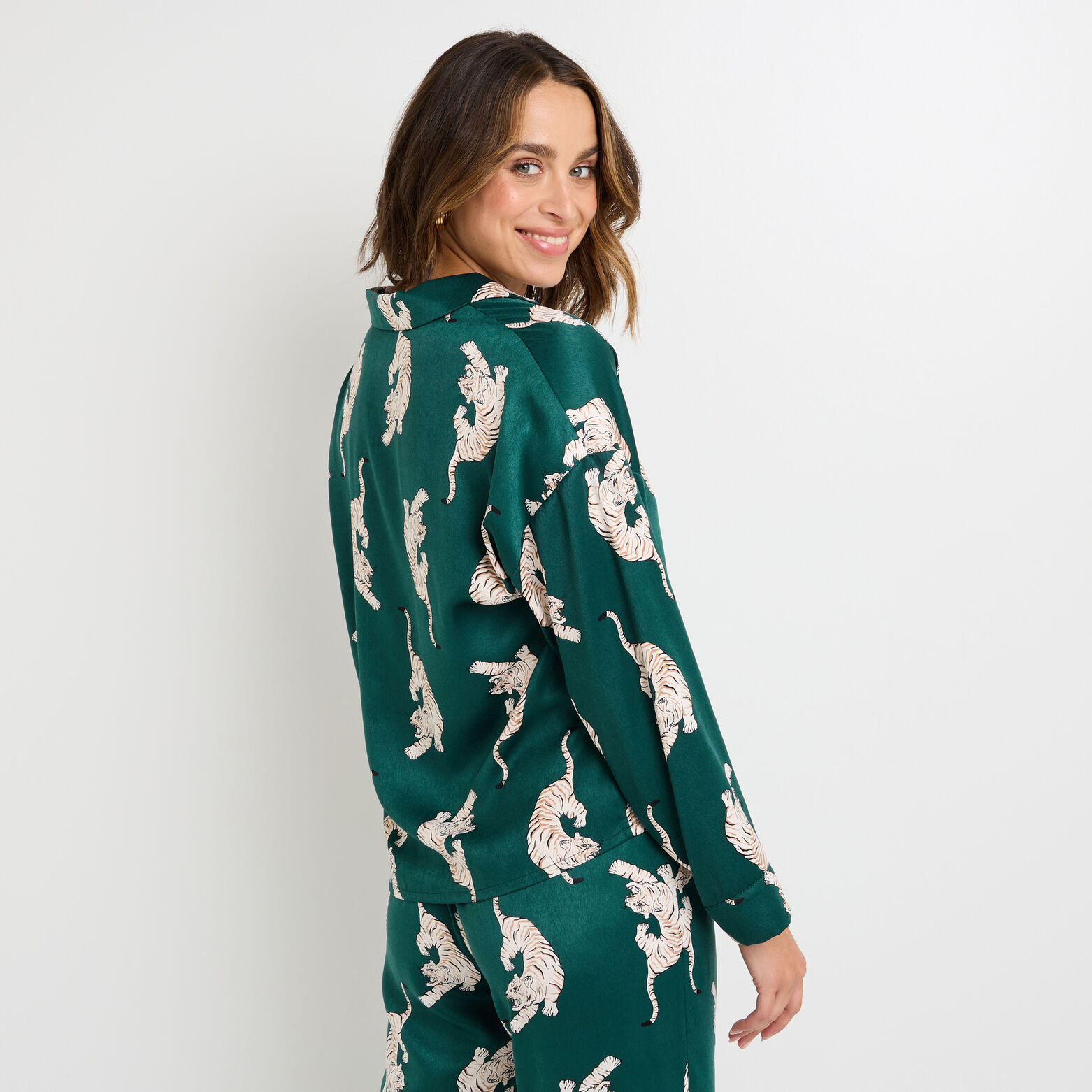 GRAMMY CHEMISE MANCHES LONGUES MULTICO VERT