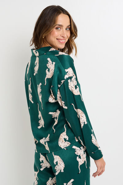 GRAMMY CHEMISE MANCHES LONGUES MULTICO VERT