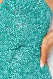 PALMYRE MAILLOT DE BAIN 1PIECE CORBEILLE MULTICO BLEU