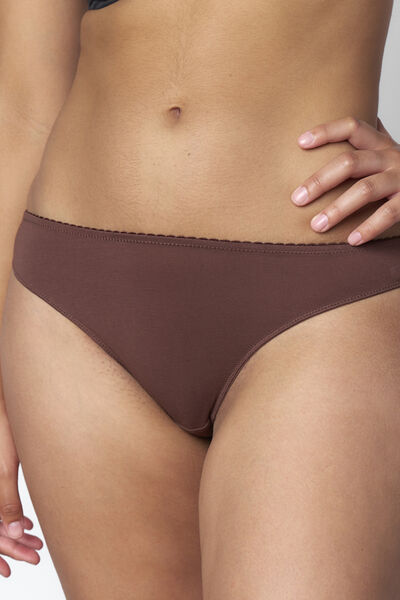 LOT DE 3 TANGAS COTON BIO MULTICOLORE