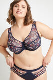 BLANCHE SOUTIEN-GORGE GRANDS BONNETS MULTICO BLEU