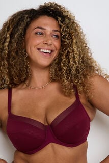 HELLO soutien-gorge emboitant dentelle BORDEAUX