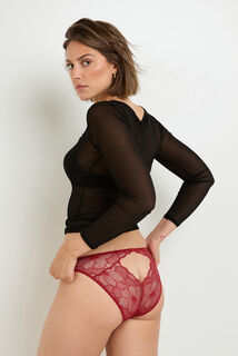 BULLE CULOTTE OUVERTE DOS DENTELLE ROUGE