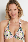 JIN MAILLOT DE BAIN TRIANGLE A ARMATURES BLANC/ROSE