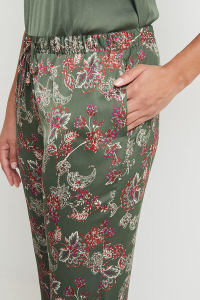 CARAMEL PANTALON SATIN MULTICO VERT