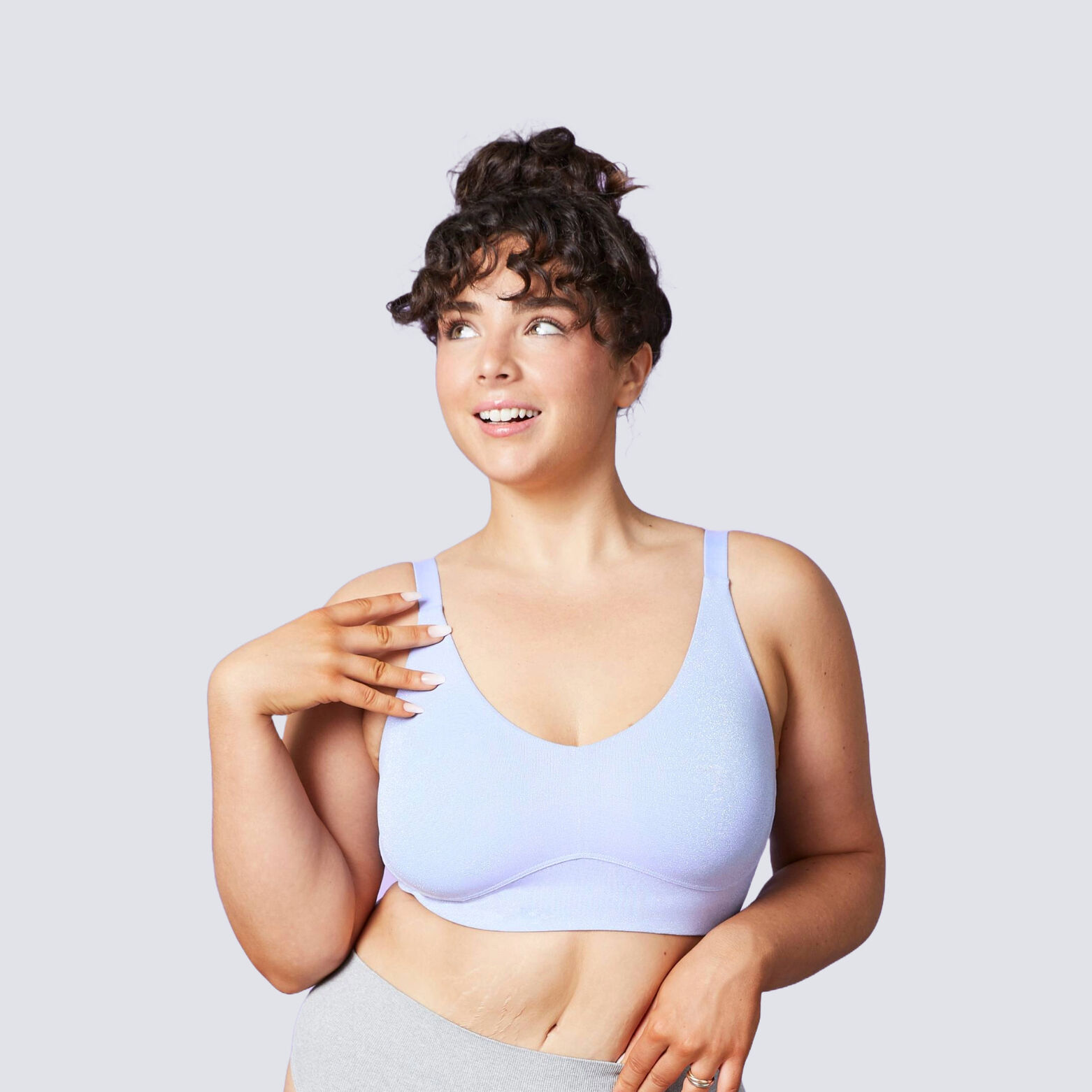 GLOW BRASSIERE PAILLETEE LILAS