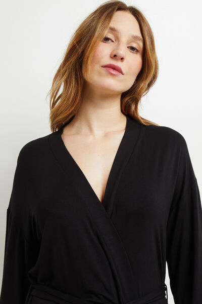 CAMILLE DESHABILLE VISCOSE NOIR