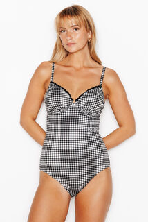 PINA MAILLOT DE BAIN 1 PIECE CORBEILLE BLANC/NOIR