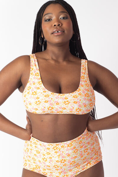 BRASSIERE CÔTE IMPRIMEE MULTICOLORE