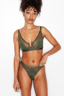 INDIA STRING DENTELLE KAKI