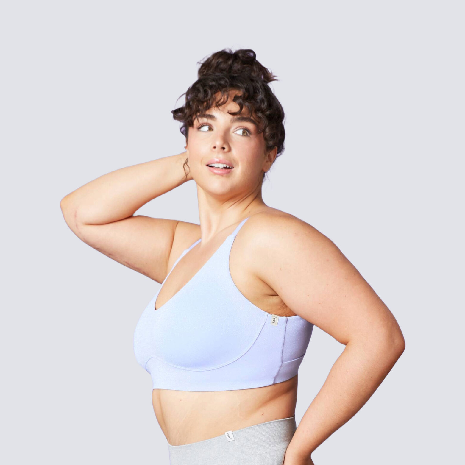 GLOW BRASSIERE PAILLETEE LILAS