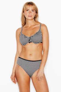 PINA MAILLOT DE BAIN CULOTTE HAUTE BLANC/NOIR