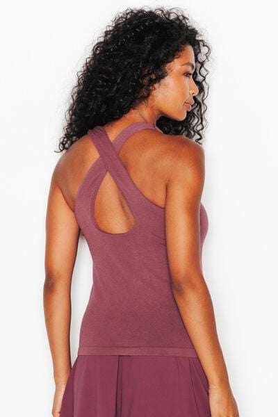 TOP BRASSIERE INTEGREE BORDEAUX