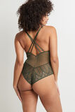 CELINE BODY SANS ARMATURES DENTELLE KAKI