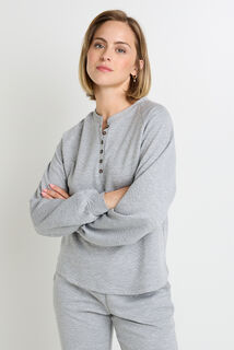 FELY SWEAT MANCHES LONGUES  GRIS CLAIR