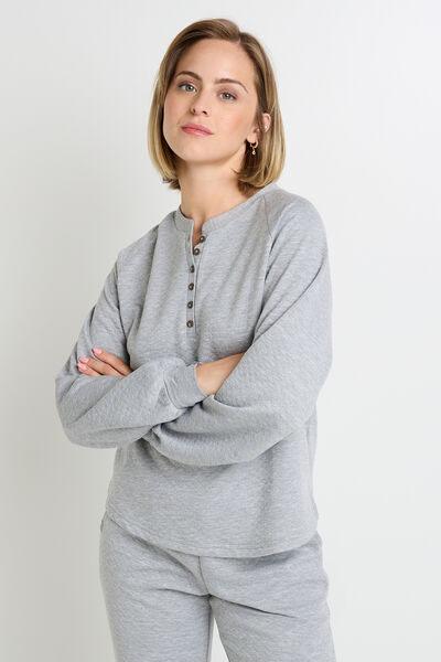 FELY SWEAT MANCHES LONGUES  GRIS CLAIR