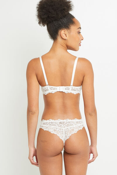 TANGA DENTELLE BLANC