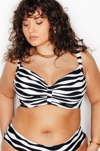 PAULA MAILLOT DE BAIN GRANDE TAILLE MULTICO BLANC