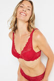 DENTELLE SOUTIEN-GORGE AMPLI FOULARD ROUGE