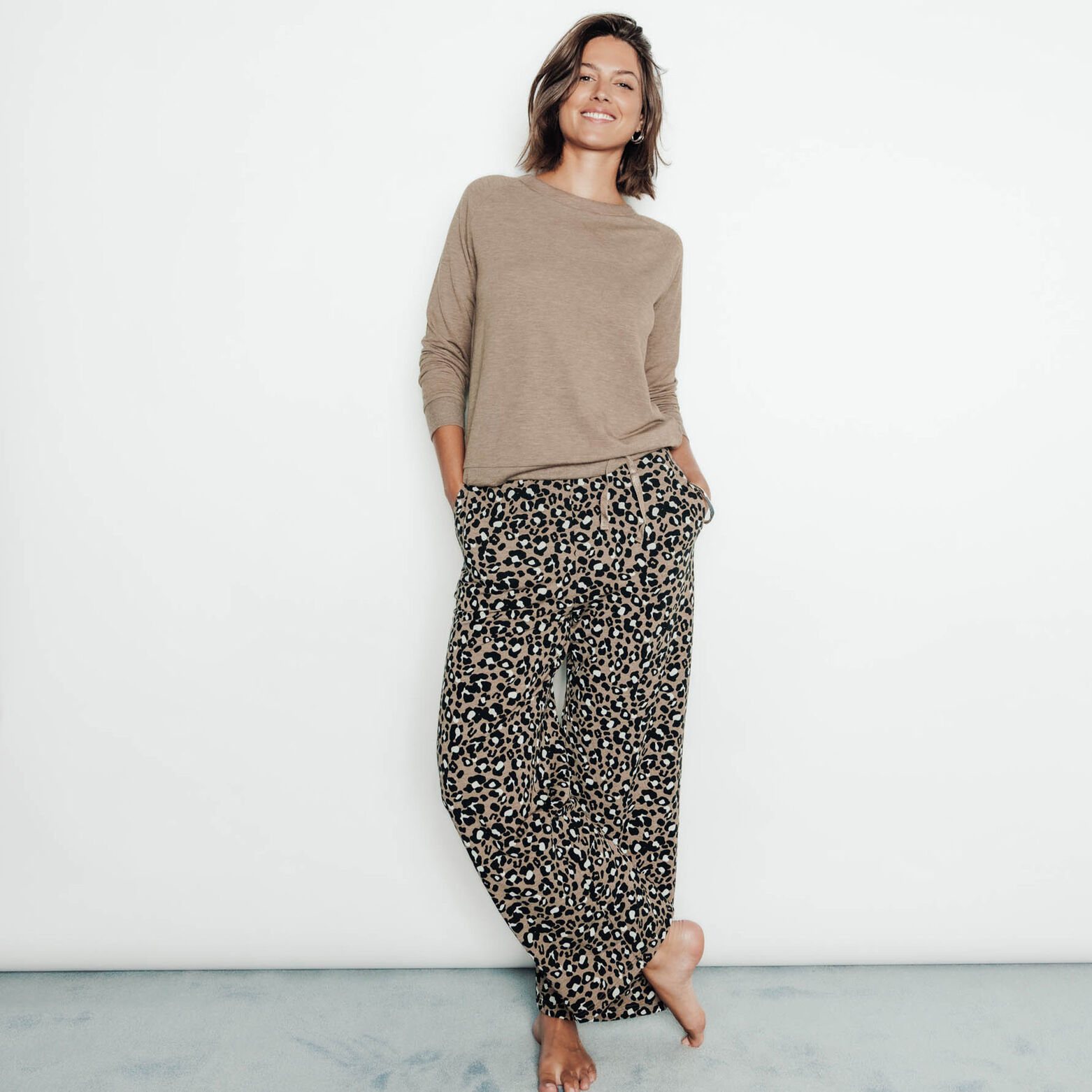HOBBY PANTALON DE PYJAMA MULTICO MARRON