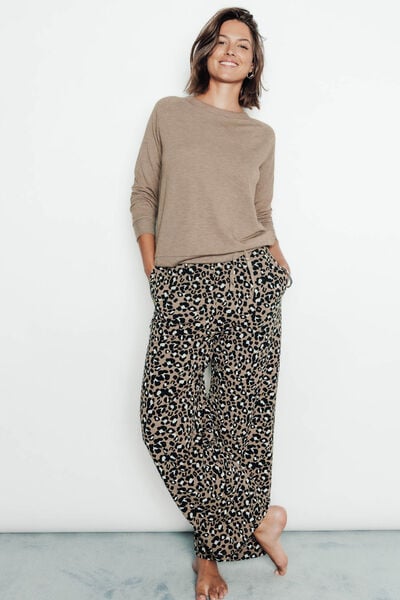 PANTALON DE PYJAMA MULTICO MARRON