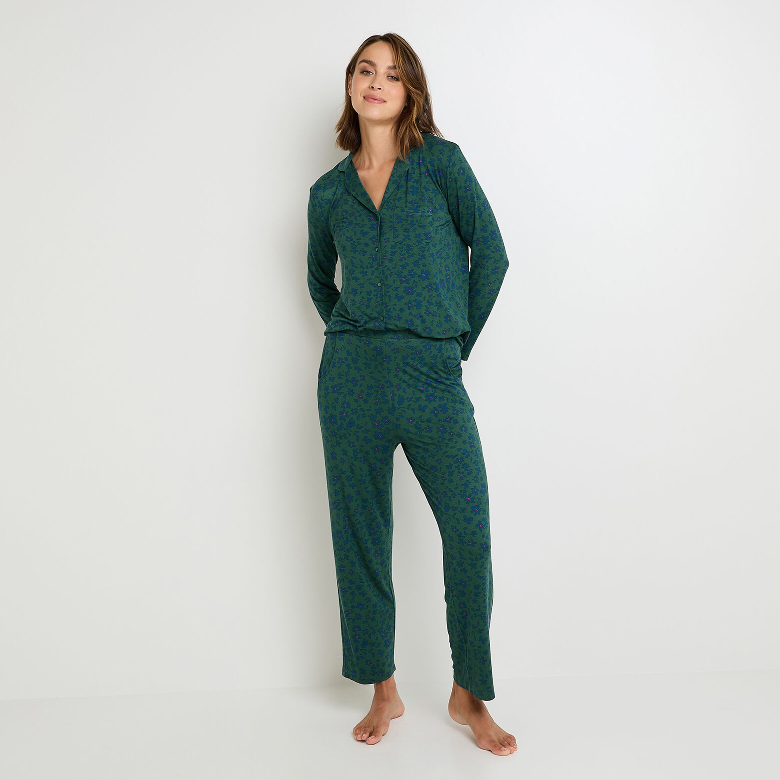CAMILLE Pantalon de pyjama MULTICO VERT