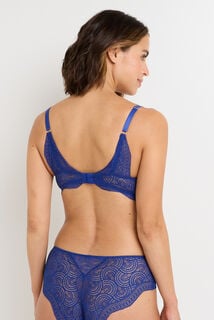 GRACE SOUTIEN-GORGE AMPLIFORME DENTELLE MARINE
