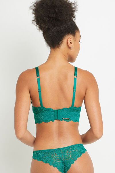 DENTELLE SOUTIEN-GORGE SANS ARMATURES VERT