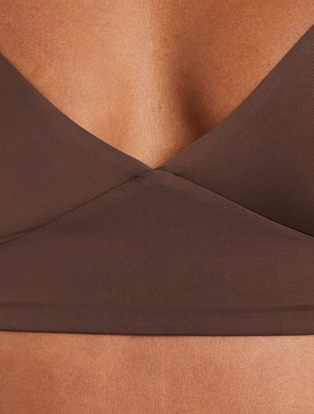 PERFECT SOUTIEN-GORGE SANS ARMATURES MICROFIBRE MARRON