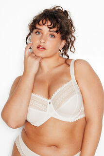 DOUCE SOUTIEN-GORGE EMBOITANT GRANDE TAILLE MICROF ECRU