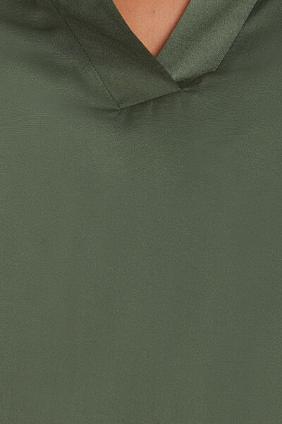 CARAMEL TEE-SHIRT MANCHES COURTES SATIN KAKI