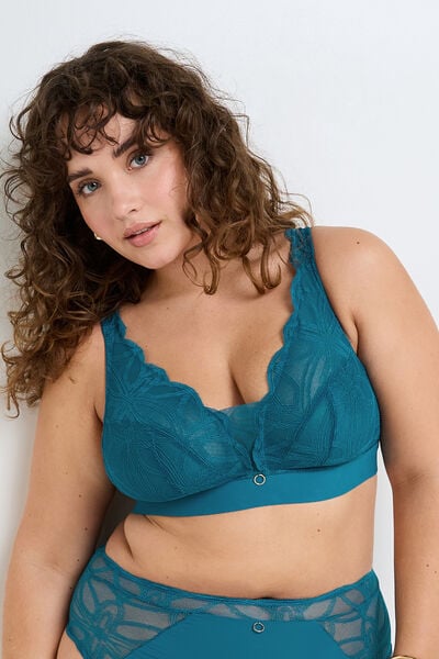 DEBORAH SOUTIEN-GORGE SANS ARMATURES GRANDE TAILLE TURQUOISE