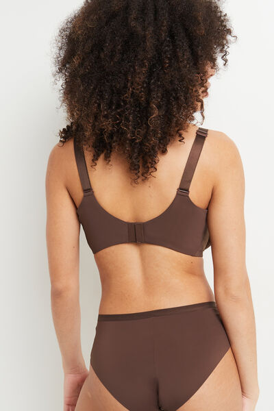 SOUTIEN-GORGE EMBOITANT MICROFIBRE MARRON