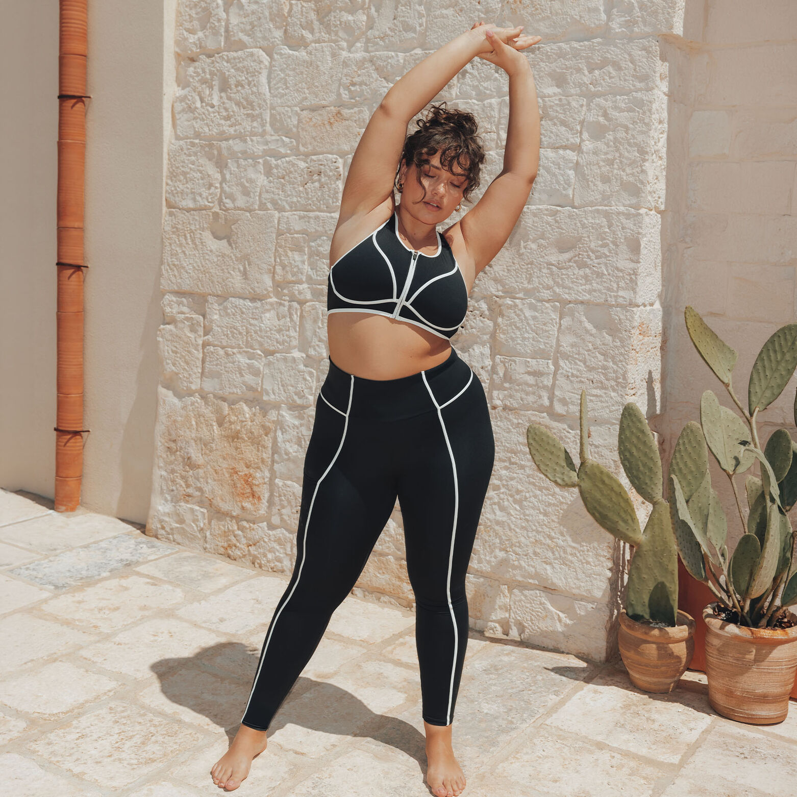 JIM LEGGING DE SPORT MULTICO NOIR