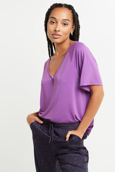 CLEM TEE-SHIRT MANCHES COURTES SATIN FUCHSIA